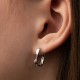 Серьги "Violet" в белом золоте mini с09741