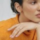 Асиметричні сережки - пусети "Кульки" у сріблі (сережка - каффа) 902-01400