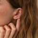 Сережки - пусети "Змії" у червоному золоті с07880