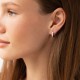 Серьги - кольца "Ruby" в белом золоте с09179