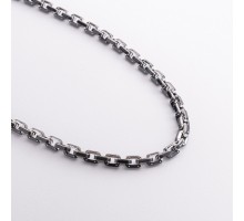 Чоловічий срібний ланцюжок (кераміка, фіаніти) 1728