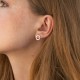 Сережки - джекети "Sophia" у червоному золоті (фіаніти) с09093