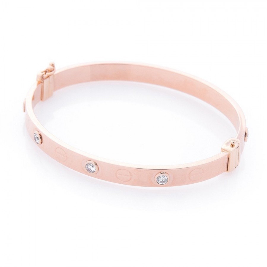 Золотий браслет з фіанітами б03516