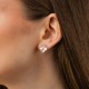 Серьги "Клевер" в красном золоте с08851