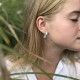 Серебряные серьги на итальянской застежке 122539