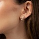 Серьги "Agnes" в красном золоте с09675