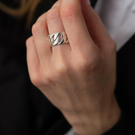 Широкое серебряное кольцо "Элизабет" 112691