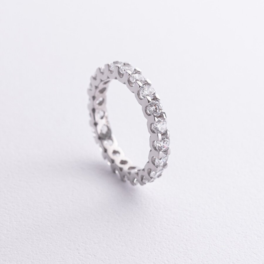 Cеребряное кольцо с дорожкой камней (фианиты) 1393