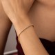 Тенісний браслет з фіанітами (жовте золото) б05885