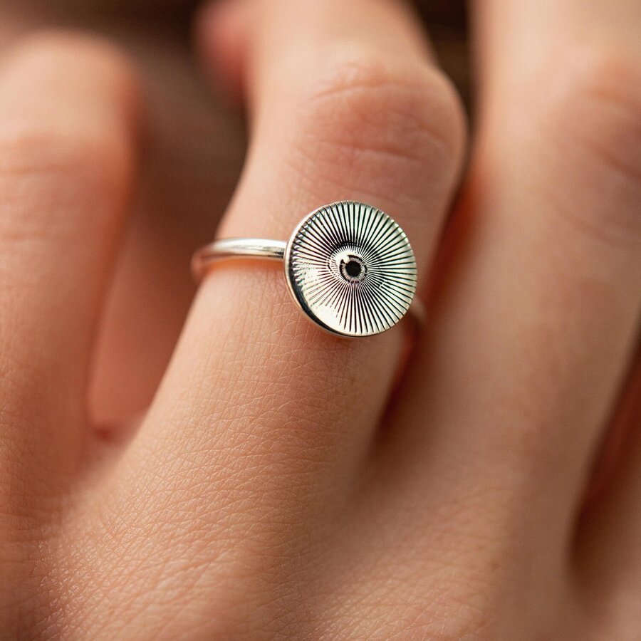 Серебряное кольцо "Всевидящий глаз" 112647гл
