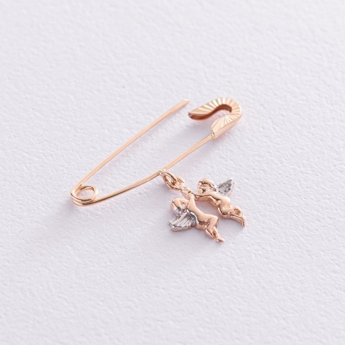 Золотая булавка с ангелочками зак00344