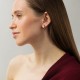 Серьги "Змеи" в красном золоте (фианиты) с09442