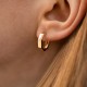 Серьги - кольца "Madison" в красном золоте с09326