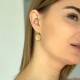 Серьги "Солнечные зайчики" в желтом золоте с06734