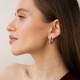Серьги - кольца в желтом золоте с09299