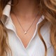 Серебряное колье с буквой "С" 1105 С