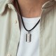 Шелковый шнурок с серебряной застежкой 18718