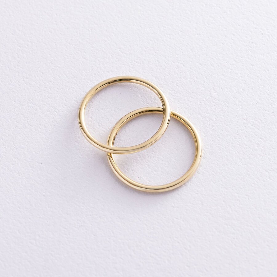 Тонкое кольцо "Минимализм" в желтом золоте обр00333