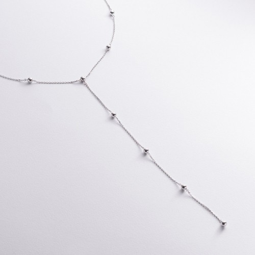 Кольє 2 в 1 "Шарики" у білому золоті кол05919