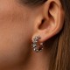 Сережки - кільця "Тереза" у білому золоті с09731