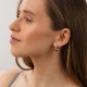 Серьги "Marta" с фианитами (белое золото) с09584