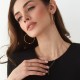 Серьги - кольца "Гармония" в красном золоте с07340