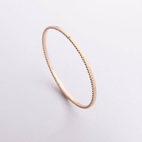 Жорсткий браслет "Kylie" у жовтому золоті mini б05543