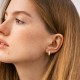 Сережки - кільця "Eleonora" у жовтому золоті с09270