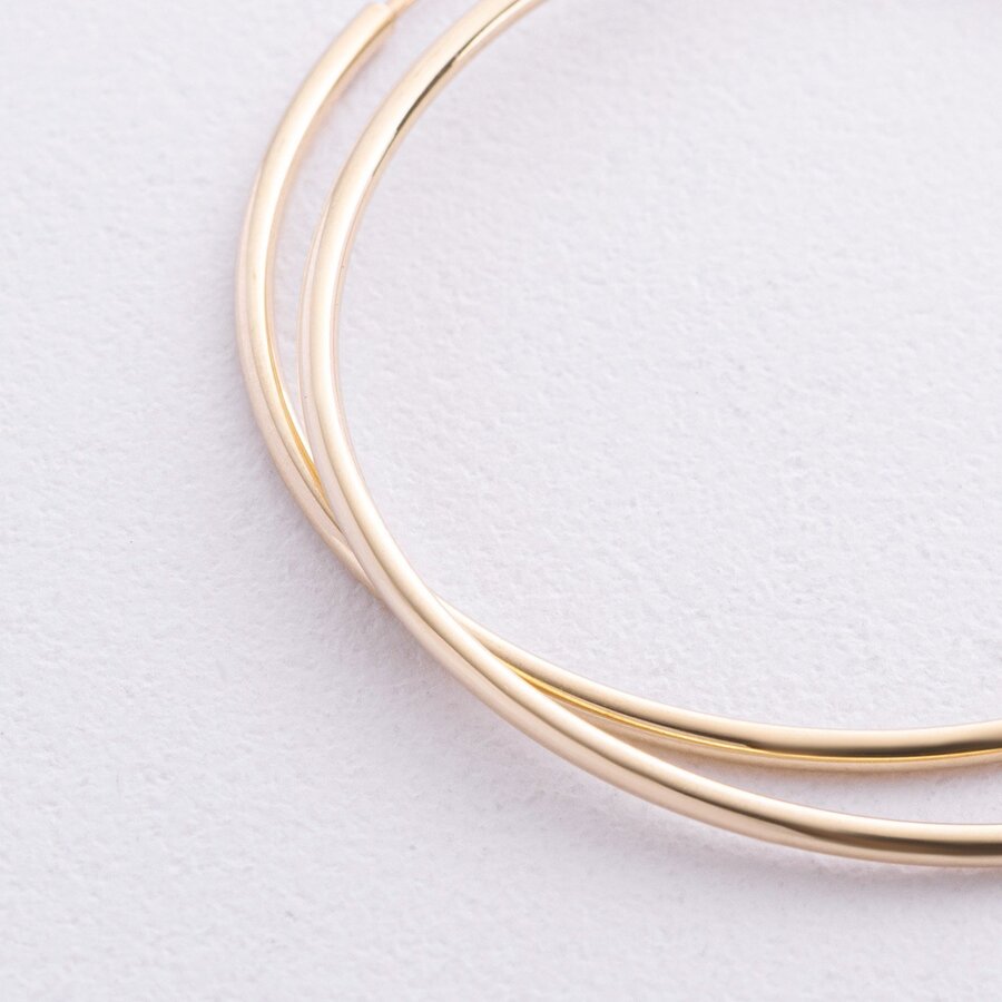 Серьги - кольца в желтом золоте (4.8 см) с08771