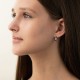 Серьги "Violet" в белом золоте mini с09741