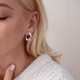 Серебряные серьги "Капельки" 123103