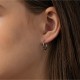 Серьги - кольца в белом золоте (1.5 см) с07152