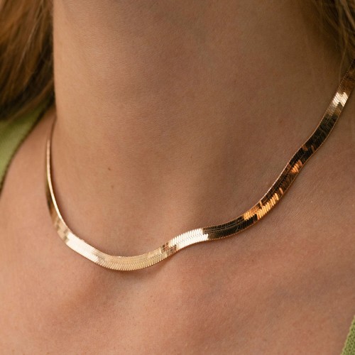 Колье "Наоми" в красном золоте (снейк) ц00514