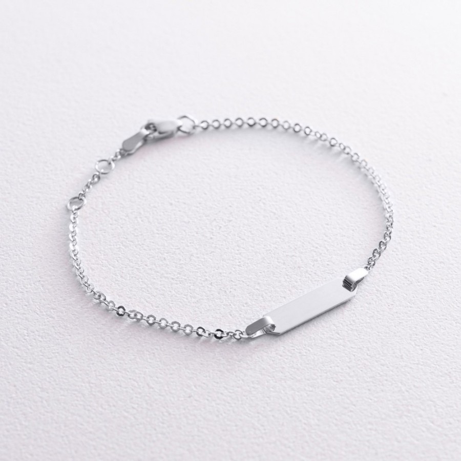 Браслет в белом золоте (возможна гравировка) б05564