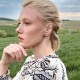 Серебряная серьга - каффа "Космос" 123235